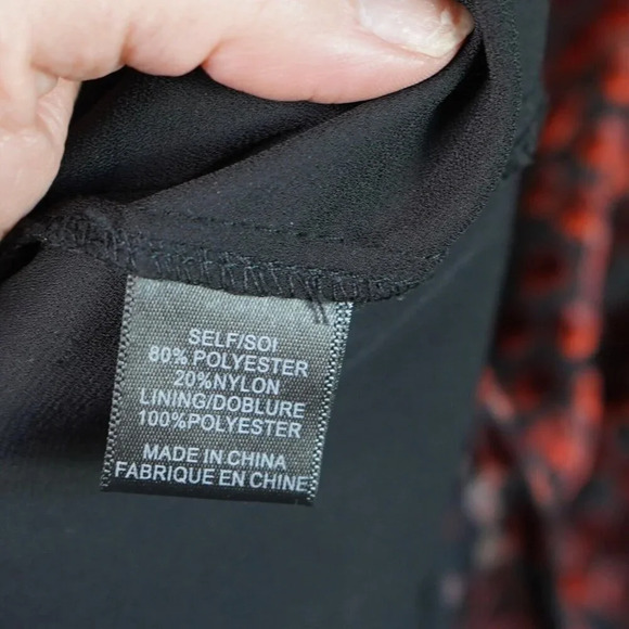 WAYF Lamont Dress Red Black Animal Leopard Print Sleeveless Women’s Size Medium - Picture 7 of 8